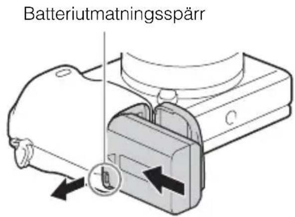 SONY ILCE6000L - Isätting av batteripaketet - 2