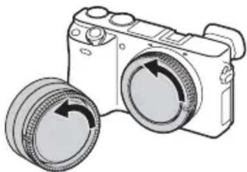 SONY ILCE6000L - Objektivin kiinnittäminen/irrottaminen - 1
