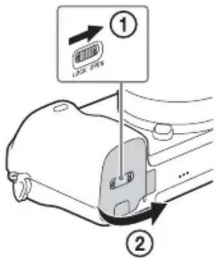 SONY ILCE6000L - Inserting the battery pack - 1