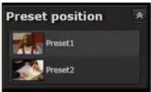 Preset position Preset1 Preset2