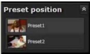Preset position Preset1 Preset2