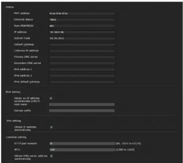 SONY SRG360SHE - Menu Network - 1