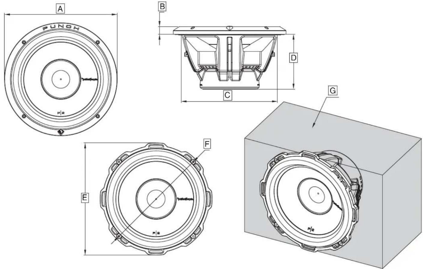 Rockford Fosgate Punch P2D412 - VENTED ENCLOSURES - 2
