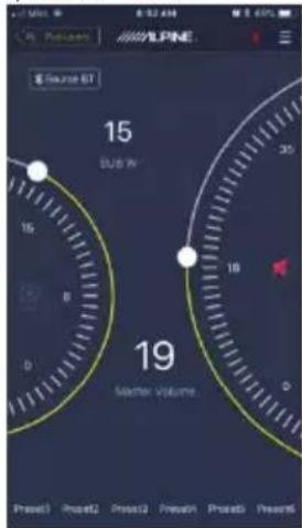 ALPINE PWDX5 - Einstellen der Lautstärke - 1