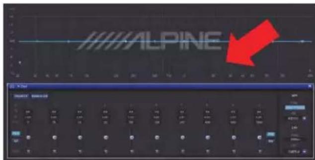 ALPINE PWDX5 - Einstellen des Ausgabekanal-EQs - 2