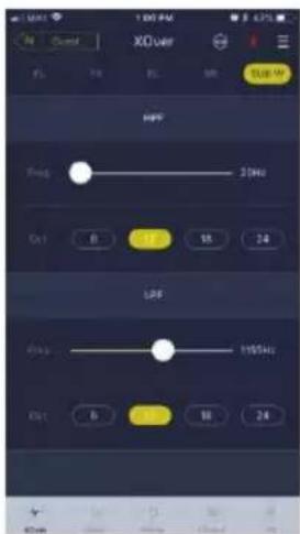 ALPINE PWDX5 - Impostazione del crossover (XOver) - 2