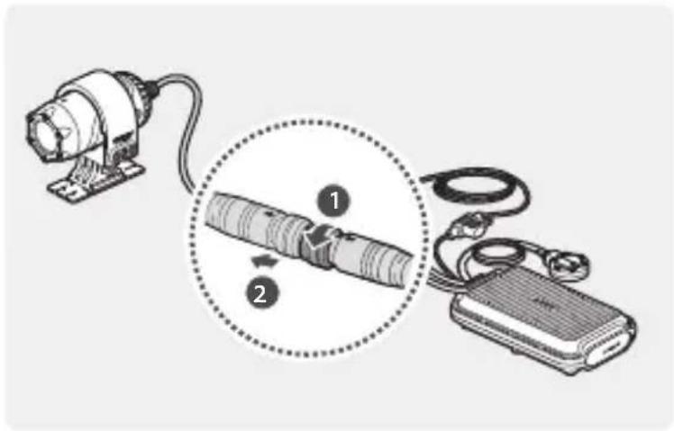 Thinkware M1 - Connecting the camera cable - 2
