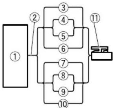 PIONEER GMA6704 - Connectionswhenusing thespeakerinputwire - 1