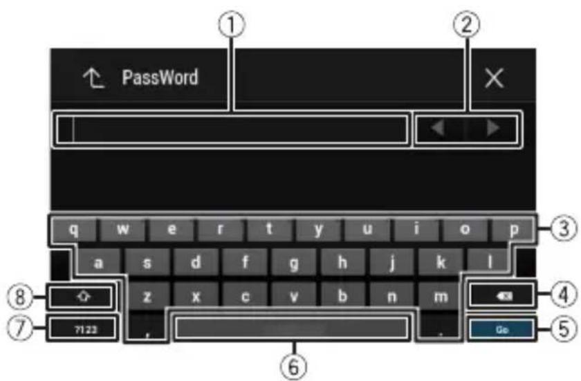 PIONEER AVICW8600NEX - Utiliser le clavier à l'écran - 1