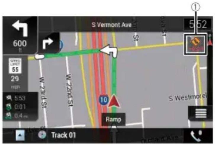 PIONEER AVICW8600NEX - Icône de notification sur la circulation - 1