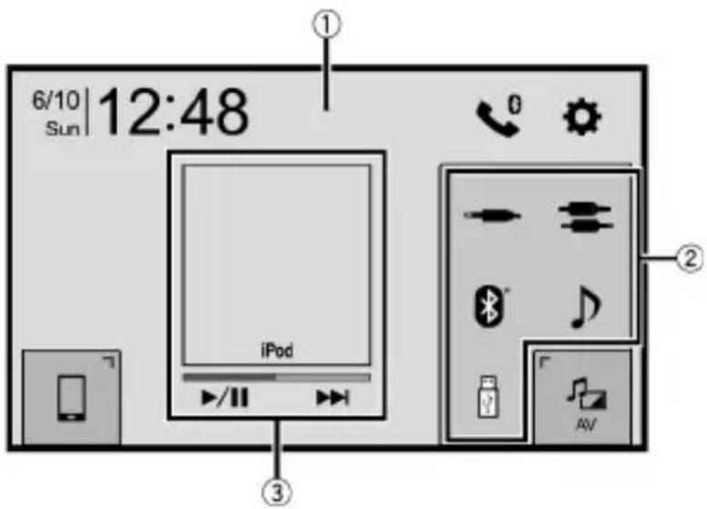 PIONEER AVH1550NEX - Écran de menu supérieur - 1