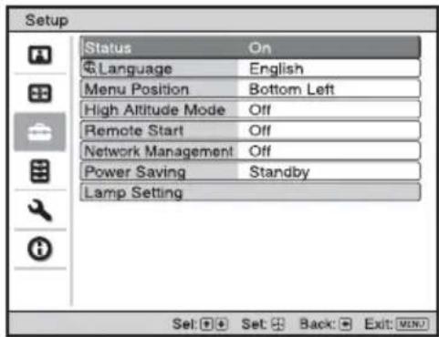 SONY VPLHW45ES - Pulse / para seleccionar el menu Setup pulse  o. - 2