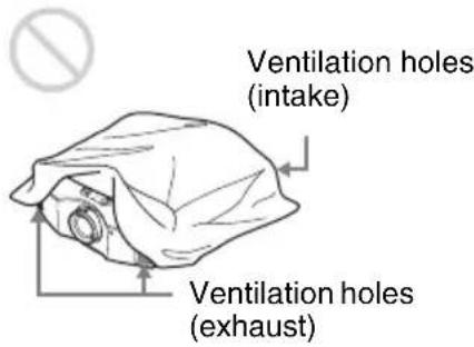 SONY VPLHW45ES - Blocking the ventilation holes (intake or exhaust) - 1