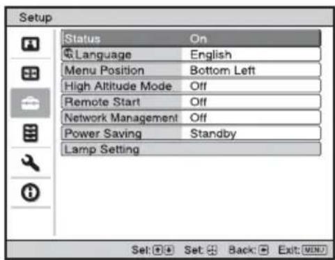 SONY VPLHW45ES - Sélection de la langue du menu - 4