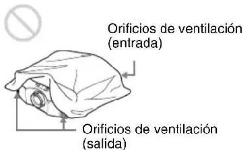 SONY VPLHW45ES - Bloqueo de los orificios de ventilacion (entrada o salute) - 1