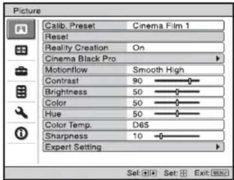 SONY VPLHW45ES - Drucken Sie MENU. - 2