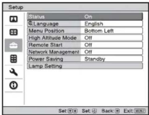 SONY VPLHW45ES - Vengono visualizzate le voci di impostazione del menu selezionato. - 1