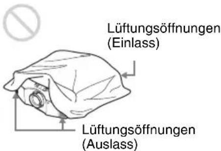 SONY VPLHW45ES - Blockieren der Luftungsöffnungen (Einlass oder Auslass) - 1