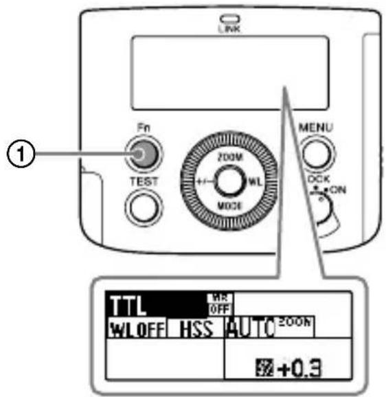 SONY HVLF45RM - Appuyez sur la touche Fn (①). - 1