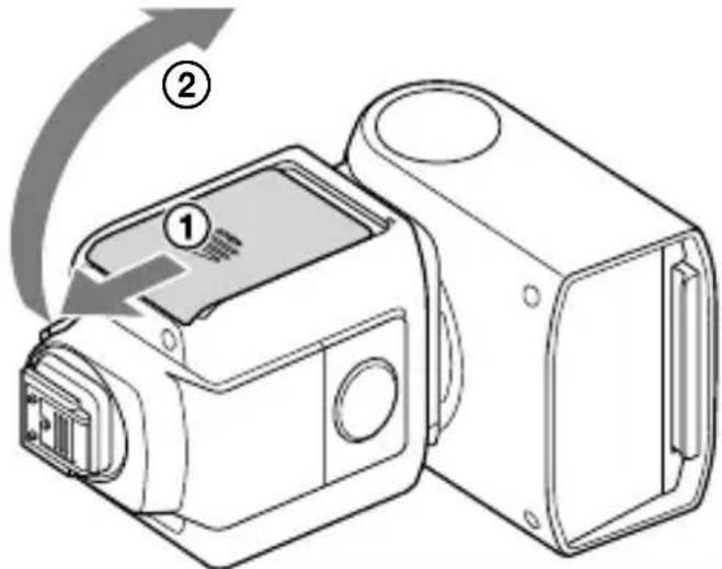 SONY HVLF45RM - Inserting batteries - 1