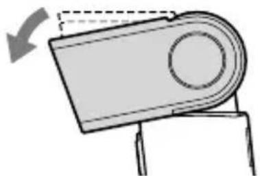 SONY HVLF45RM - Inclinez le tube à éclairs de 8°. - 1