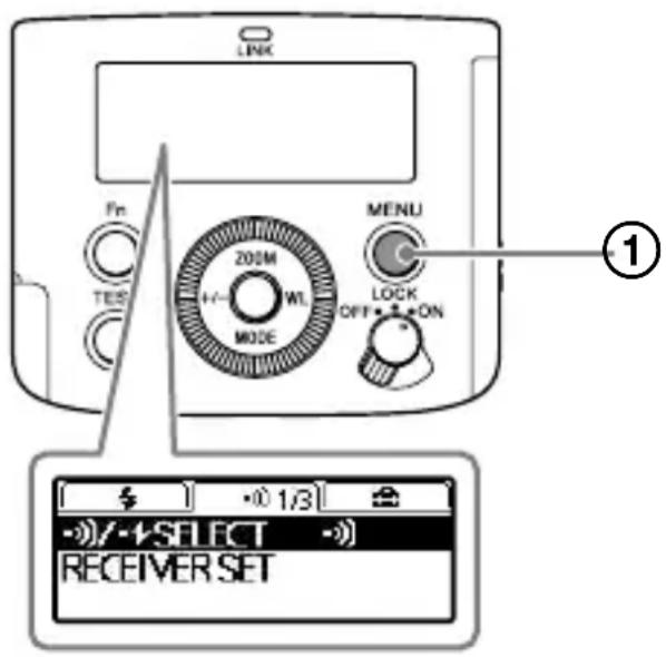 SONY HVLF45RM - Appuyez sur le bouton MENU (①) puis sélectionnez [→] → SELECT] à l'aide des touches direction. - 1