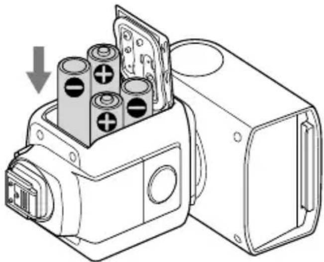 SONY HVLF45RM - Inserting batteries - 2