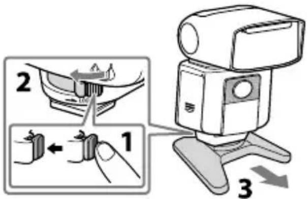 SONY HVLF45RM - Attaching and removing the mini-stand - 2