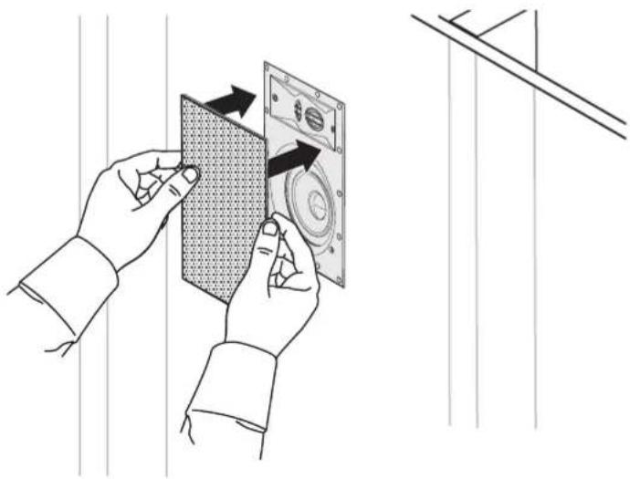 BOSE Virtually Invisible 891 - Attaching the grille - 1