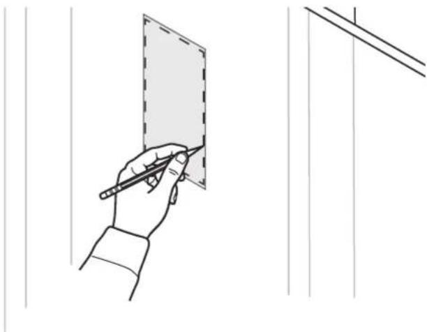 BOSE Virtually Invisible 891 - Cutting the speaker hole - 1