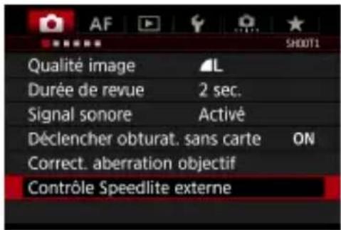 CANON Speedlite 430EX IIIRT - Réglages des fonctions du flash - 1