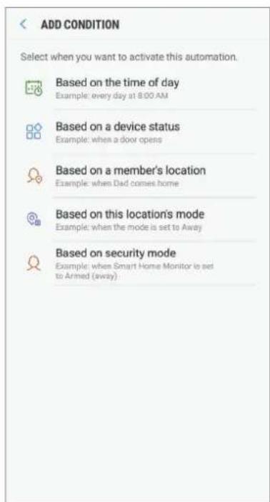 SAMSUNG SmartThings Wifi ETWV525 - Setting automations - 3