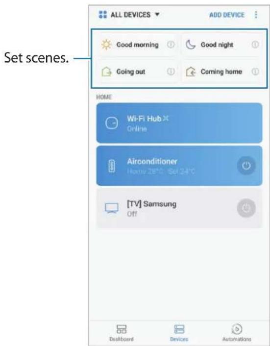 SAMSUNG SmartThings Wifi ETWV525 - Activating scenes - 1