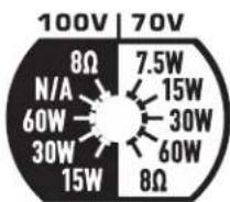 QSC ADS8T - Confi gure el conmutador de tomas del transformador - 3