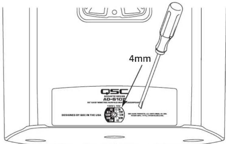 QSC ADS8T - Confi gure el conmutador de tomas del transformador - 2