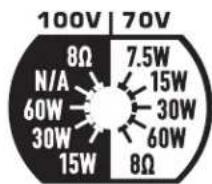 QSC ADS8T - Einstellen des Transformerstufenwahlschalters - 3