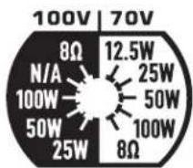 QSC ADS6T - Set the Transformer Tap Switch - 1