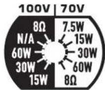 QSC ADS6T - Einstellen des Transformerstufenwahlschalters - 3