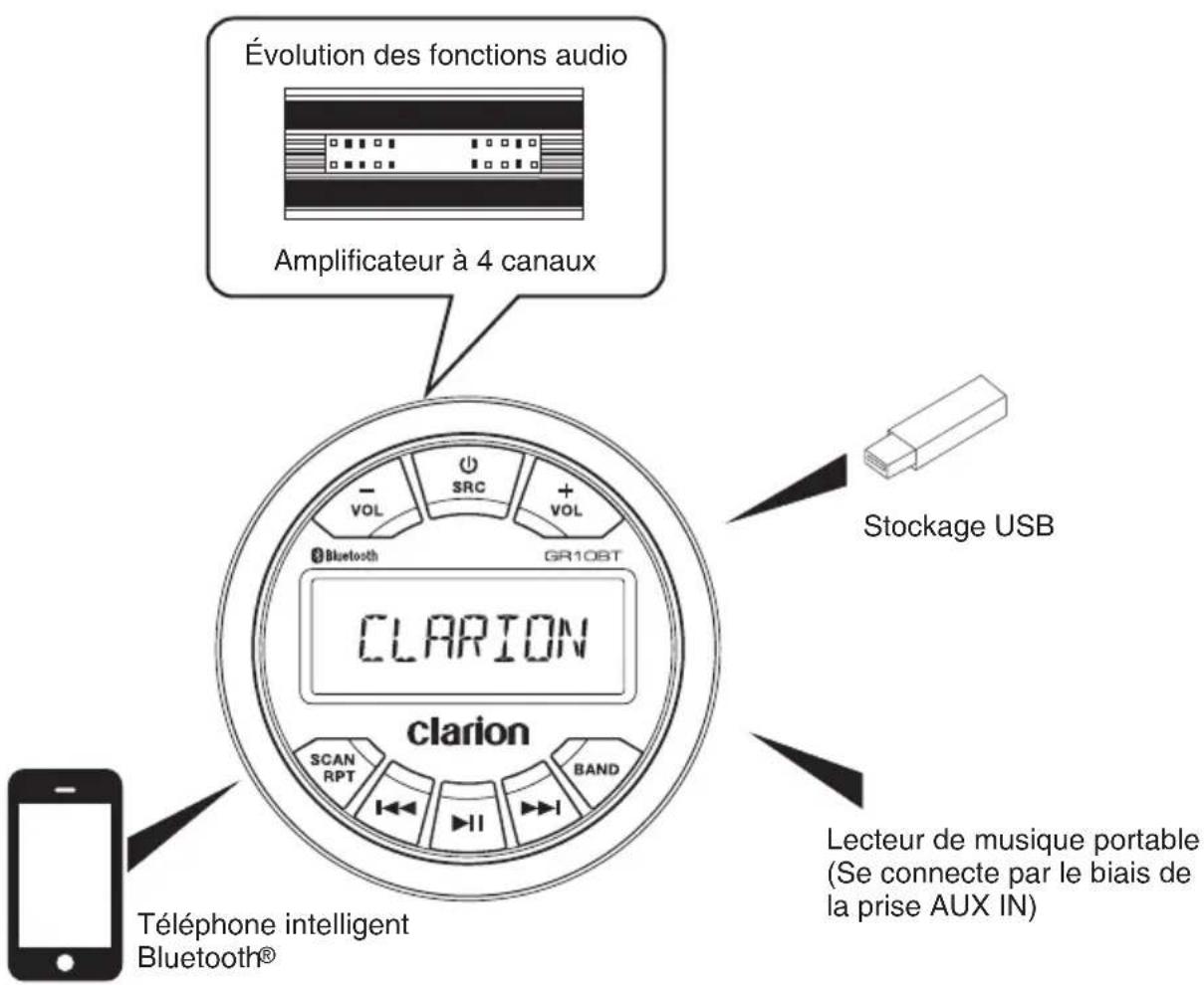 CLARION GR10BT - OPTIONS D'ÉVOLUTION DU SYSTÈME - 1