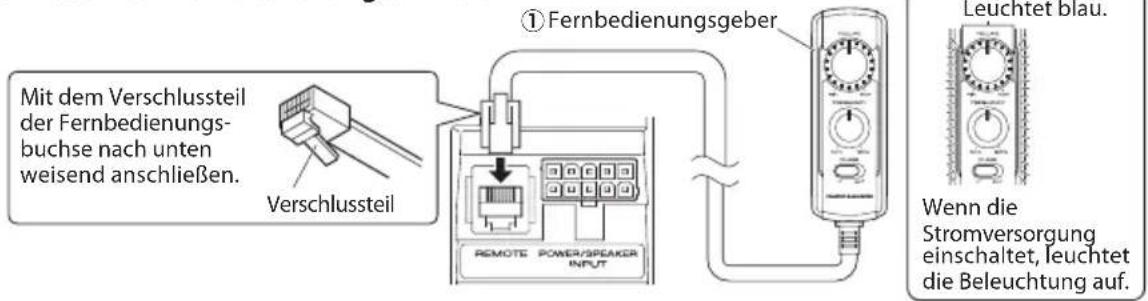 KENWOOD KSCPSW8 - Anschlieben der Fernbedienungseinheit - 1