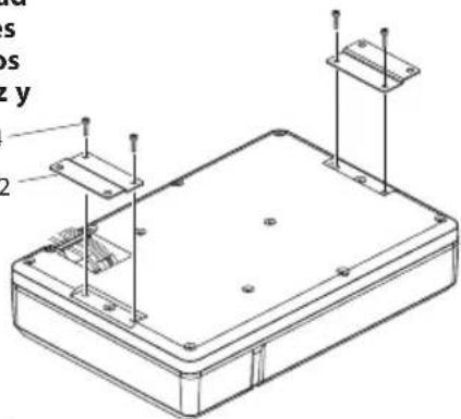 KENWOOD KSCPSW8 - Fije en forma segura los soportes A a la unidad de altavoces utilizingos tornillos para metales Tenga cuidado para que los cables connectados no queden atrapados entre la unidad de altovoz y los soportes A 4. Tornillo para metales x 4 - 1
