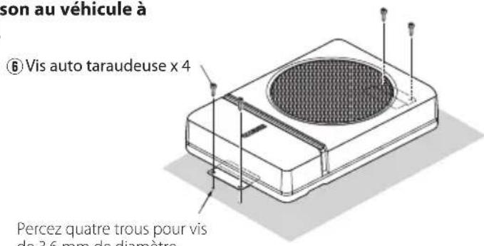 KENWOOD KSCPSW8 - Fixation du caisson d'extrème grave - 3