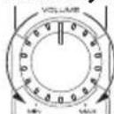 KENWOOD KSCPSW8 - Nopbephitb pyuky perynaytopa VOLUME 606 BiDperyIIOBAtu H3bKi yactOTu y notpi6He noJXeHHA. - 1