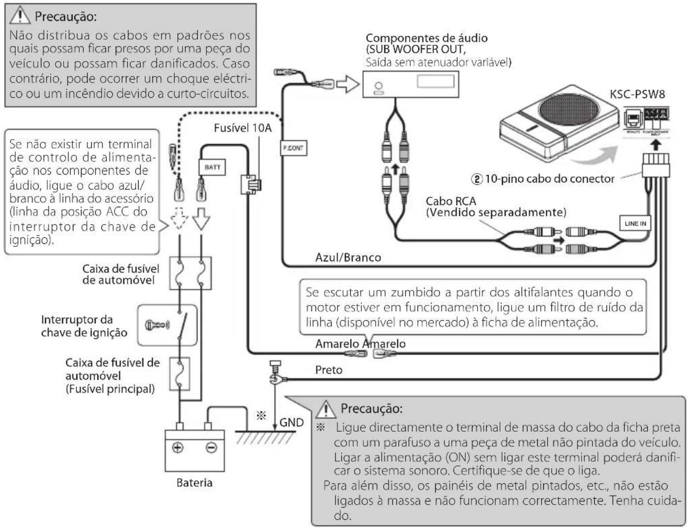 KENWOOD KSCPSW8 - Exemplo - 1