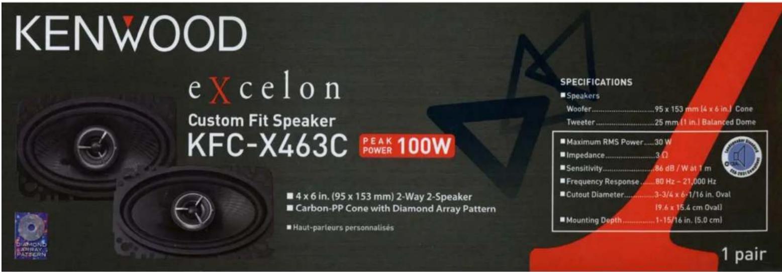 KENWOOD Excelon KFCX463C - PROCEDURES D'INSTALLATION - 1