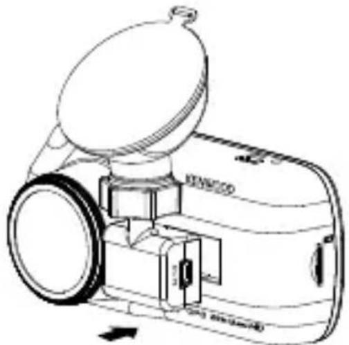 KENWOOD DRVA501WDP - CONNECTER L'APPAREIL AU SUPPORT MAGNETIQUE - 1