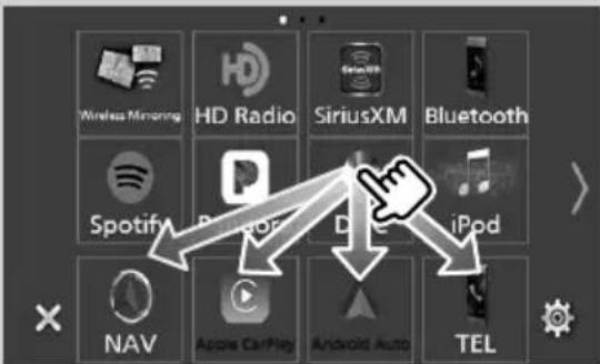 KENWOOD Excelon DNX696S - Customize Short-cut source icons on HOME screen - 1