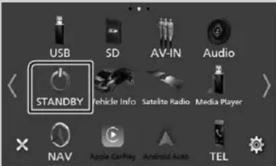 KENWOOD Excelon DNX696S - Put the unit in standby - 1