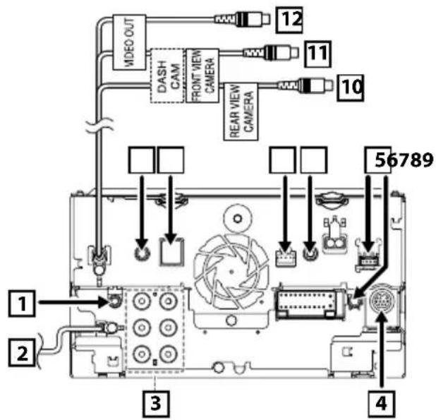 KENWOOD Excelon DNX696S - Connexion du système et des composants externes - 1