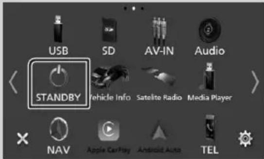 KENWOOD Excelon DNX696S - Poner la unidad en espera - 1